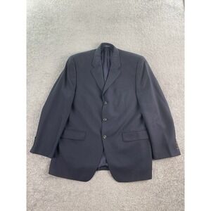 Ralph Lauren Suit Jacket 42 R Blue Wool Herringbone Designer Premium Sport Coat